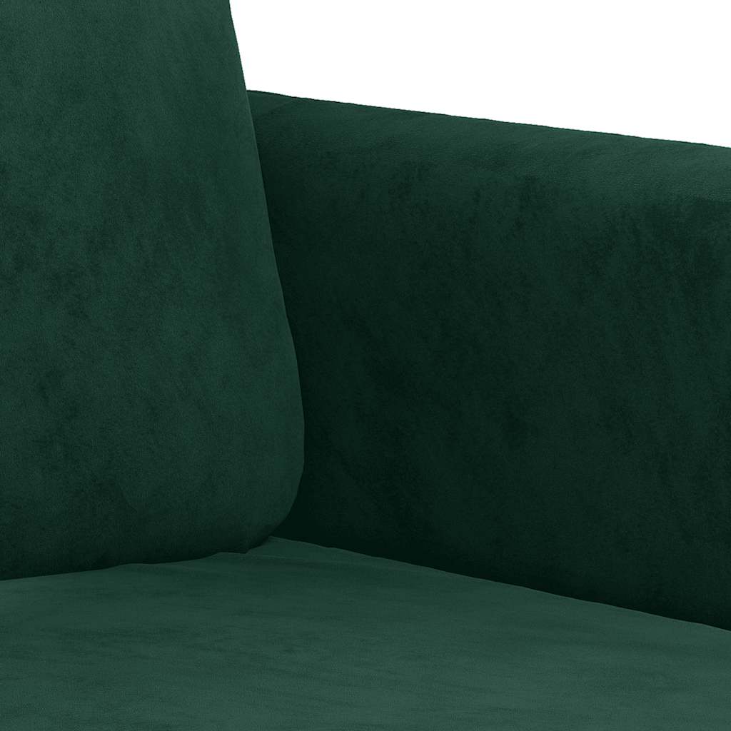 Canapé à 2 places Vert foncé 140 cm Velours - XIOS