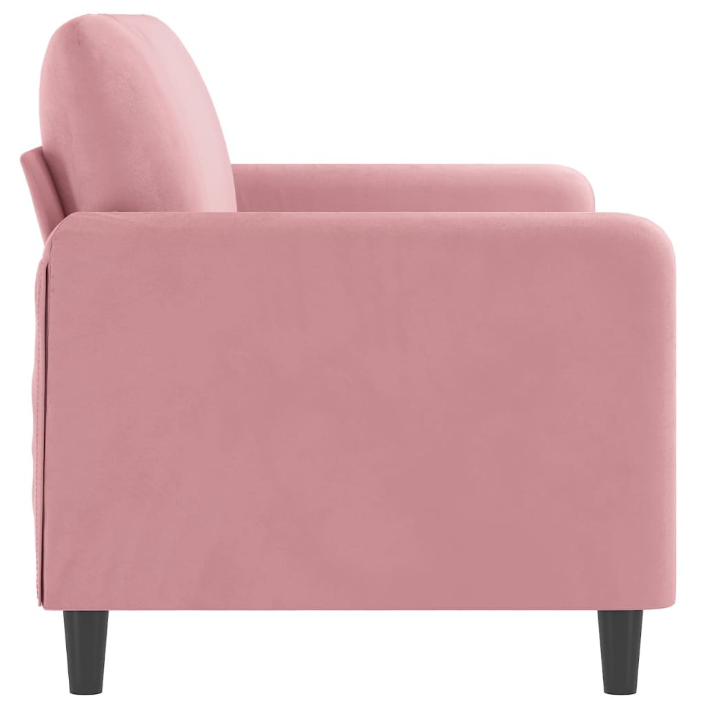 Canapé à 2 places Rose 140 cm Velours - XIOS