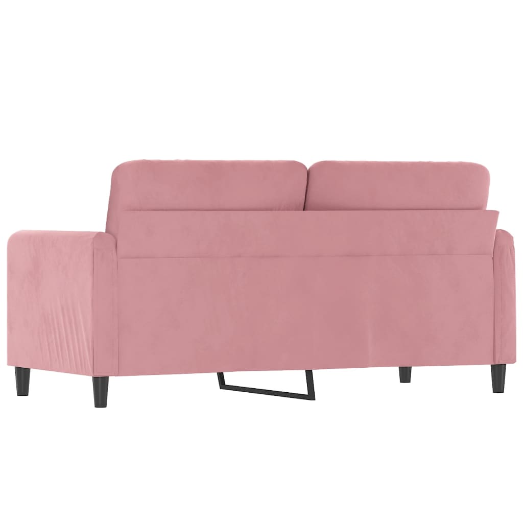 Canapé à 2 places Rose 140 cm Velours - XIOS