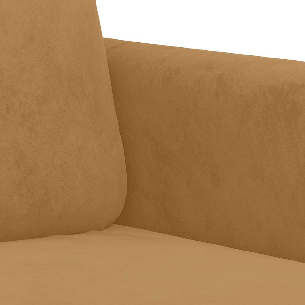 Canapé à 2 places Marron 140 cm Velours - XIOS