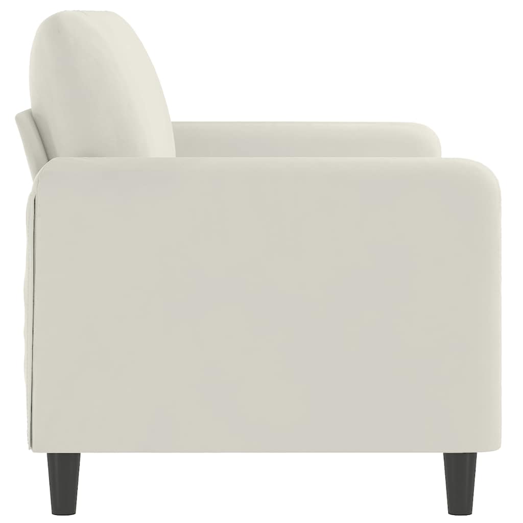 Canapé à 2 places Crème 140 cm Velours - XIOS