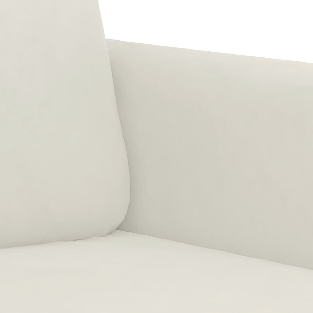 Canapé à 2 places Crème 140 cm Velours - XIOS