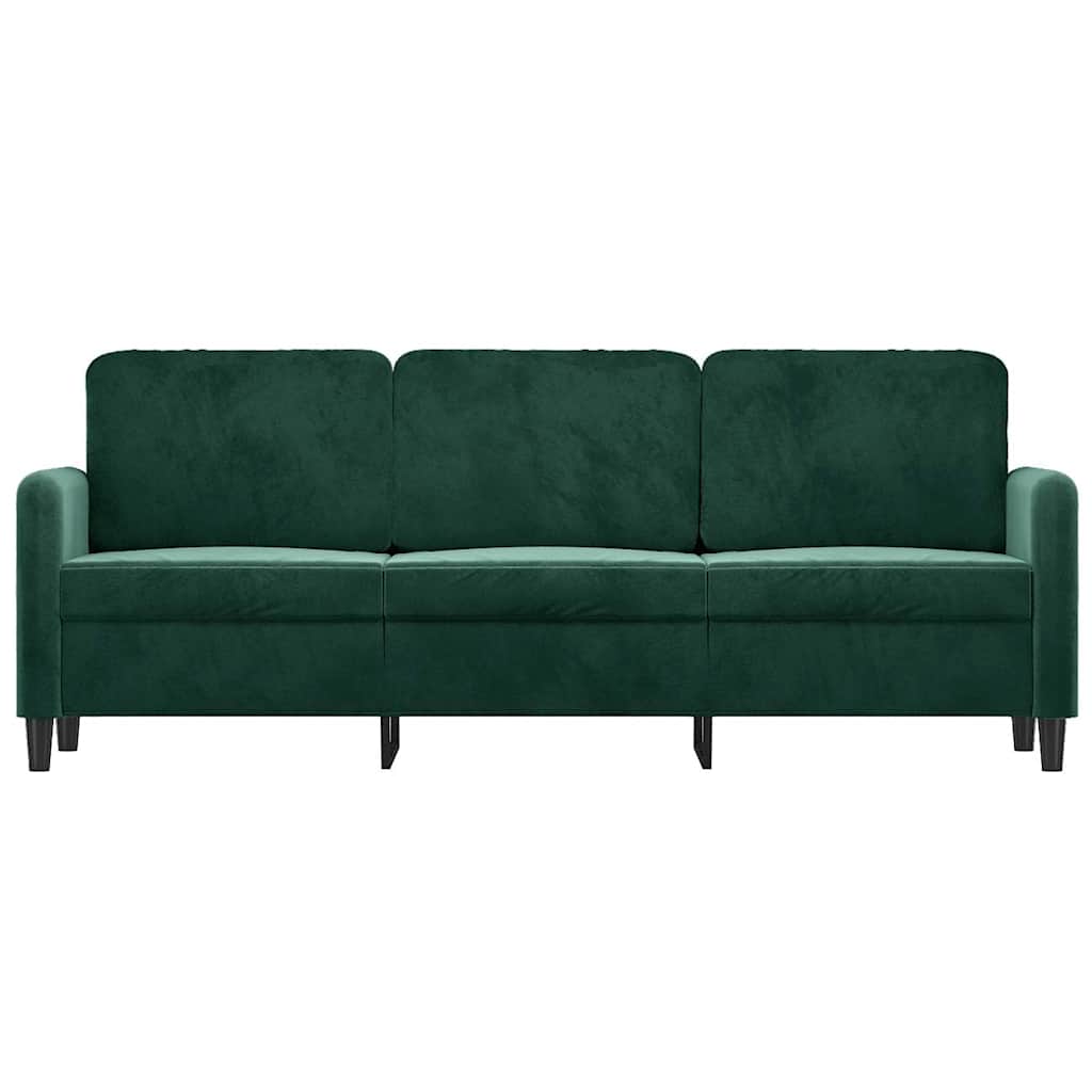 Canapé à 3 places Vert foncé 180 cm Velours - XIOS