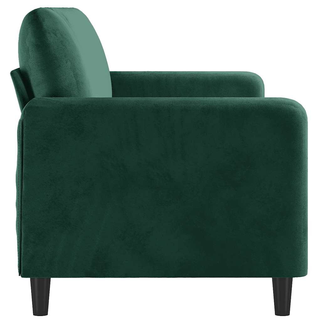 Canapé à 3 places Vert foncé 180 cm Velours - XIOS