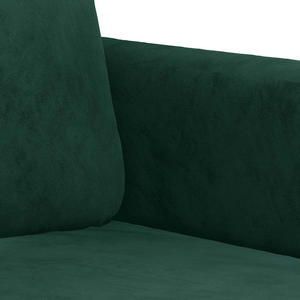 Canapé à 3 places Vert foncé 180 cm Velours - XIOS