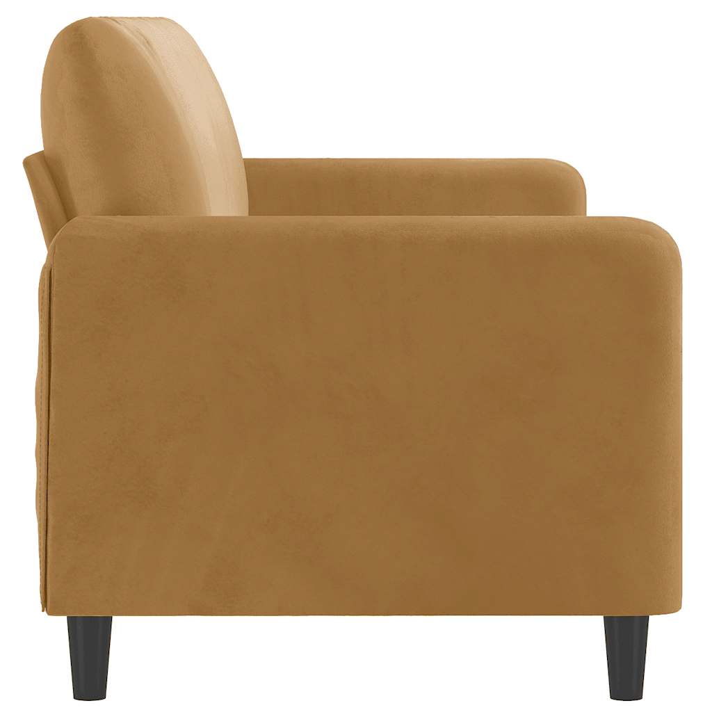 Canapé à 3 places Marron 180 cm Velours - XIOS
