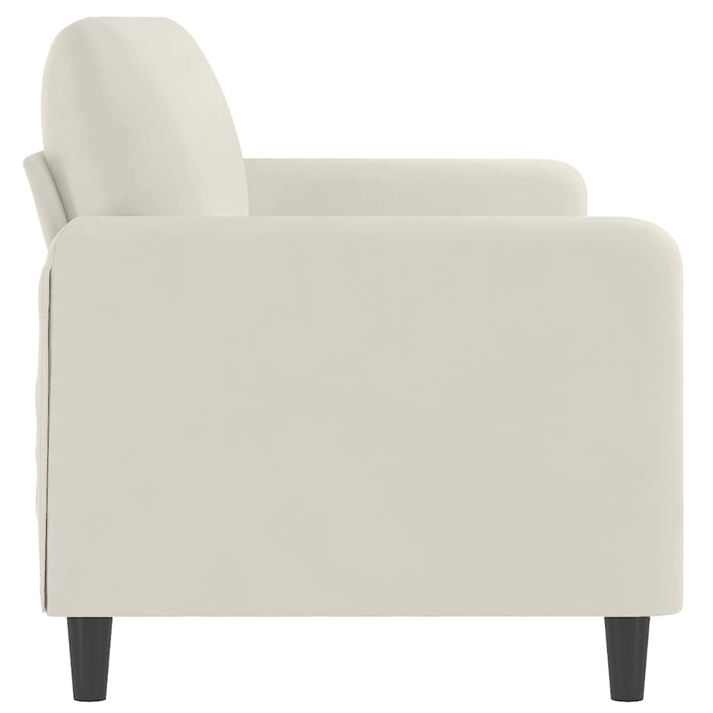 Canapé à 3 places Crème 180 cm Velours - XIOS