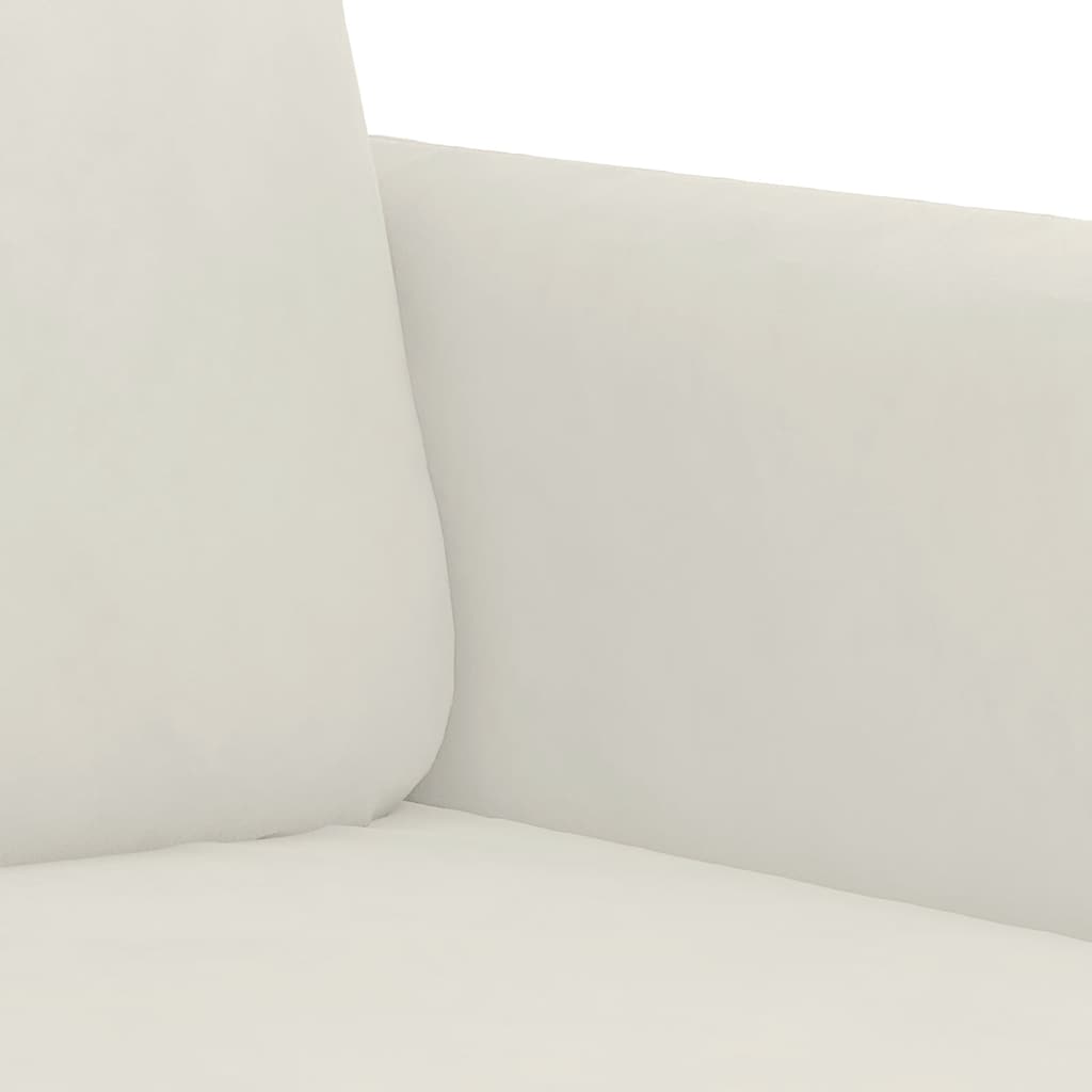 Canapé à 3 places Crème 180 cm Velours - XIOS