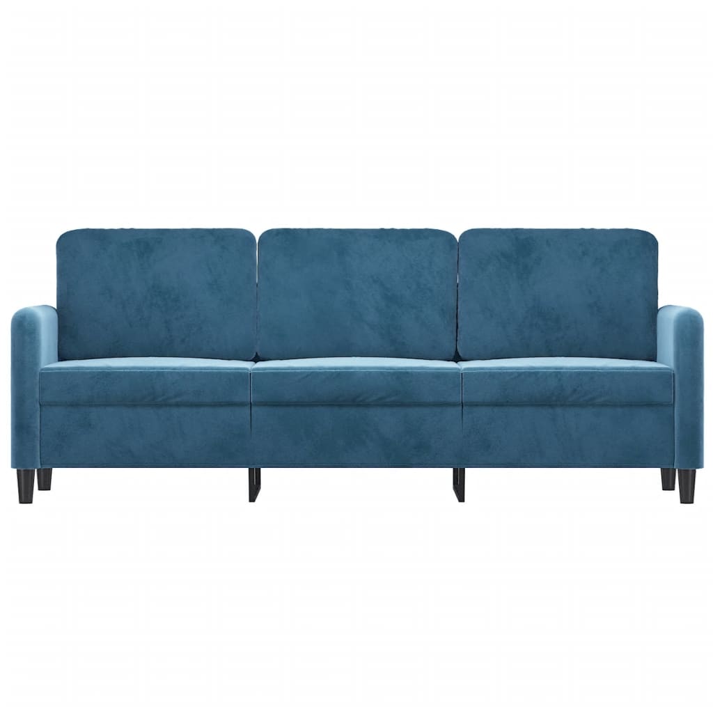 Canapé à 3 places Bleu 180 cm Velours - XIOS