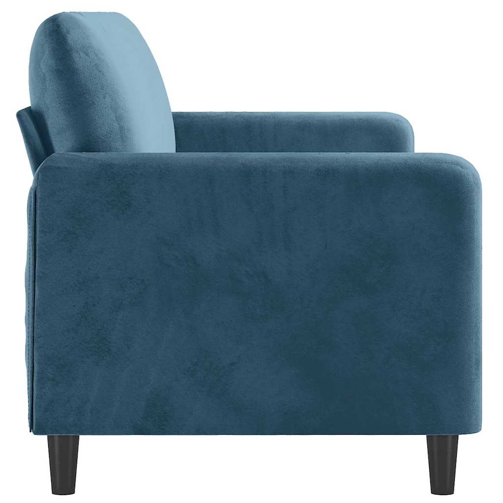 Canapé à 3 places Bleu 180 cm Velours - XIOS