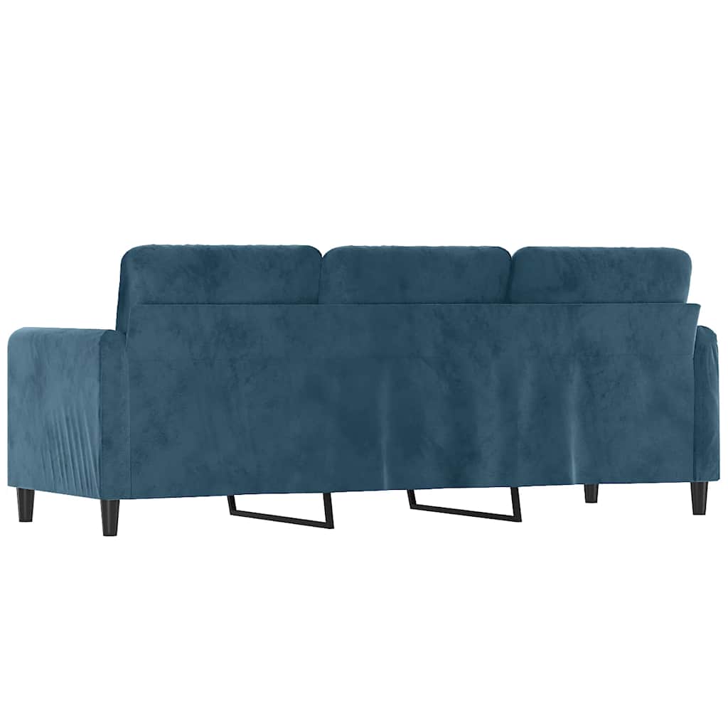 Canapé à 3 places Bleu 180 cm Velours - XIOS