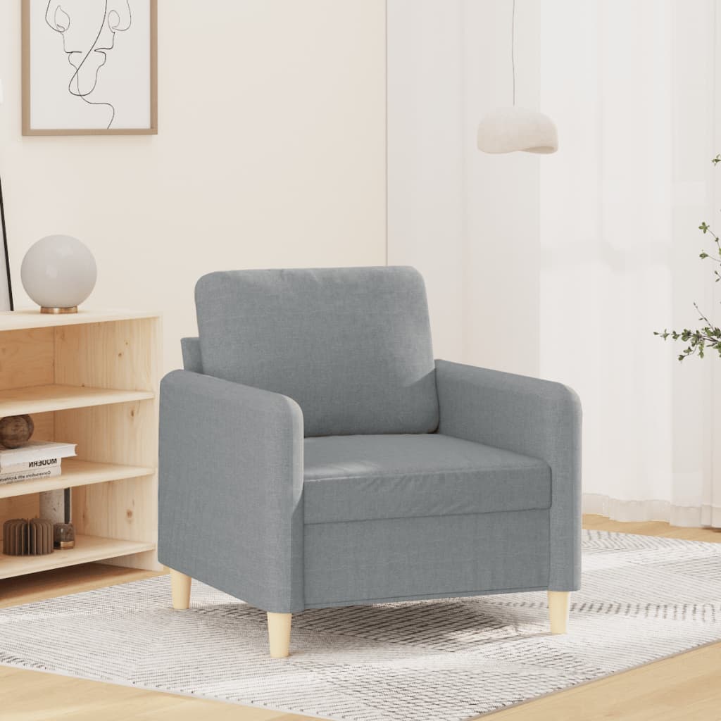 Fauteuil Gris clair 60 cm Tissu - XIOS