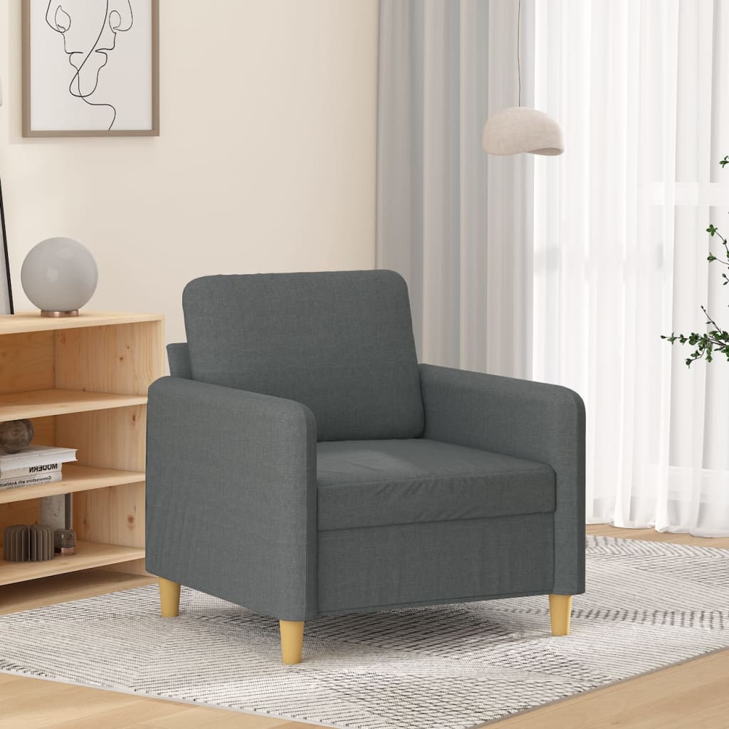 Fauteuil Gris foncé 60 cm Tissu - XIOS