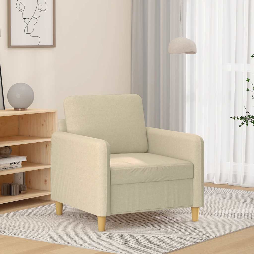 Fauteuil Crème 60 cm Tissu - XIOS