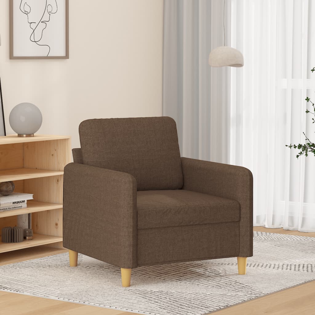 Fauteuil Marron 60 cm Tissu - XIOS