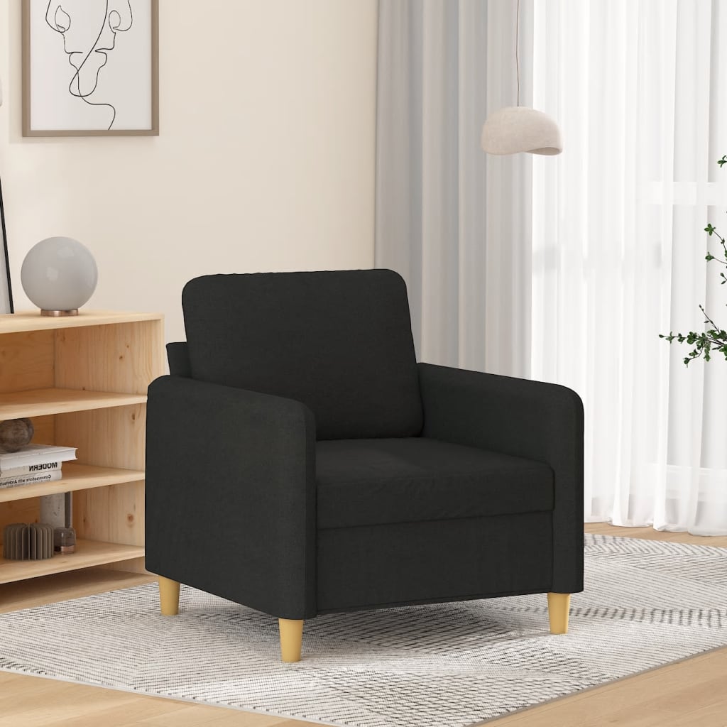 Fauteuil Noir 60 cm Tissu - XIOS