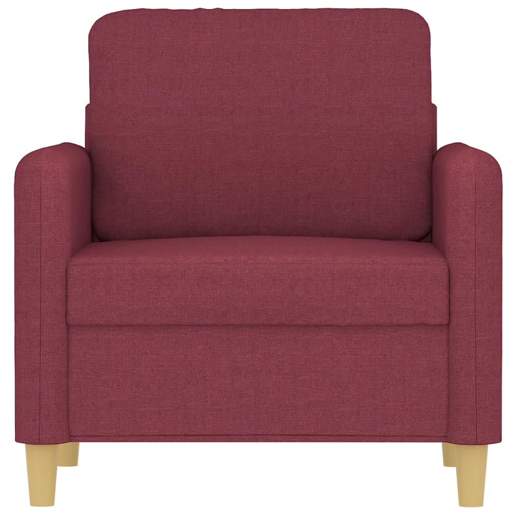 Fauteuil Rouge bordeaux 60 cm Tissu - XIOS
