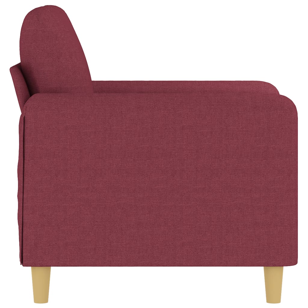 Fauteuil Rouge bordeaux 60 cm Tissu - XIOS