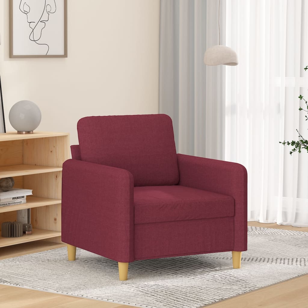 Fauteuil Rouge bordeaux 60 cm Tissu - XIOS