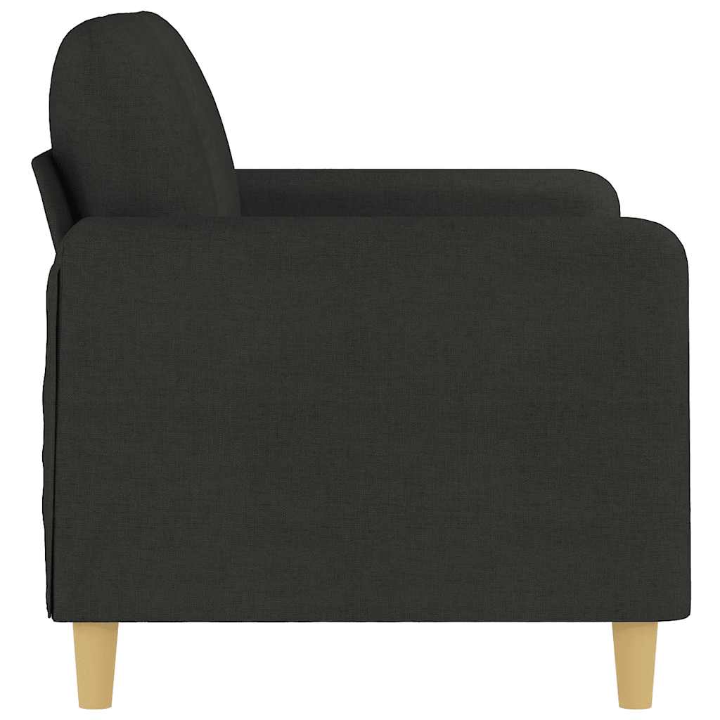 Canapé à 2 places Noir 120 cm Tissu - XIOS