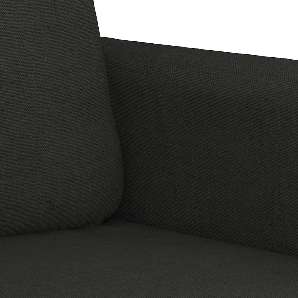 Canapé à 2 places Noir 120 cm Tissu - XIOS