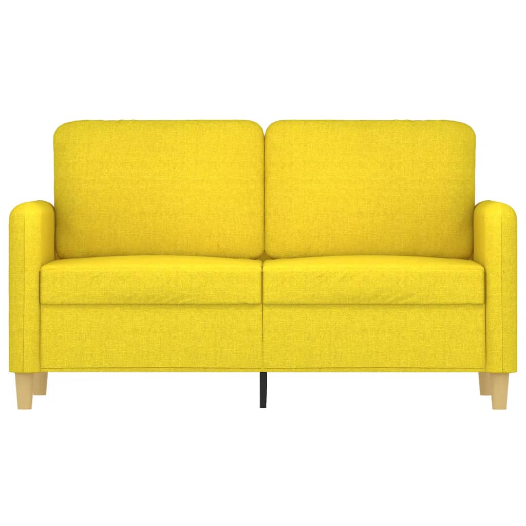 Canapé à 2 places Jaune clair 120 cm Tissu - XIOS