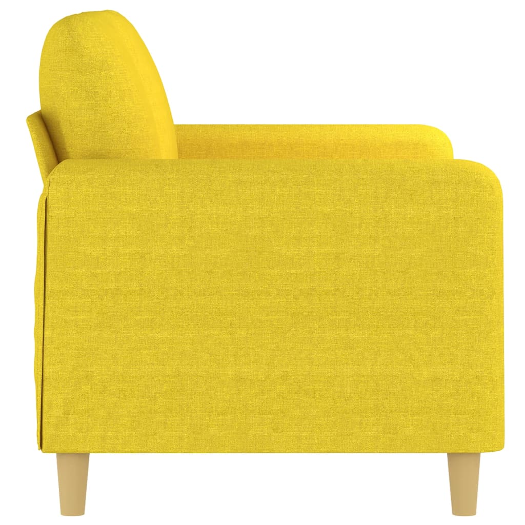 Canapé à 2 places Jaune clair 120 cm Tissu - XIOS