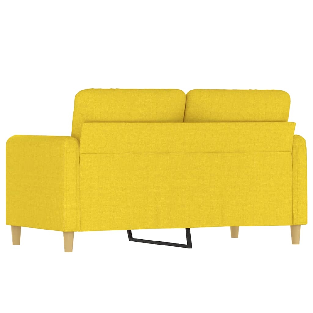Canapé à 2 places Jaune clair 120 cm Tissu - XIOS