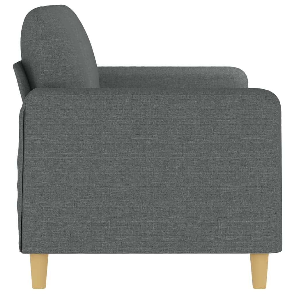 Canapé à 2 places Gris foncé 140 cm Tissu - XIOS