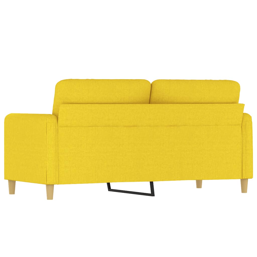 Canapé à 2 places Jaune clair 140 cm Tissu - XIOS