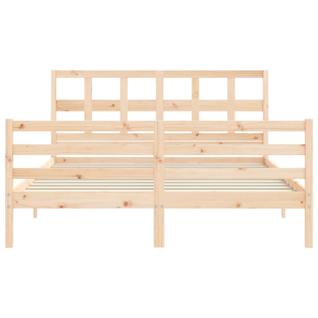 Cadre de lit sans matelas 160x200 cm bois massif - XIOS