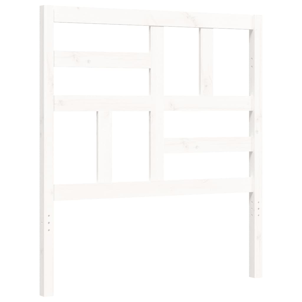 Cadre de lit sans matelas blanc 100x200 cm bois massif - XIOS