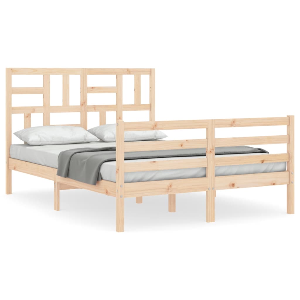 Cadre de lit sans matelas 120x200 cm bois massif - XIOS
