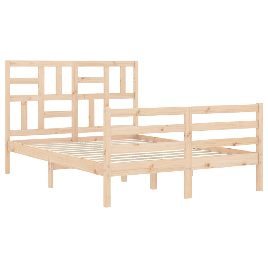 Cadre de lit sans matelas 120x200 cm bois massif - XIOS