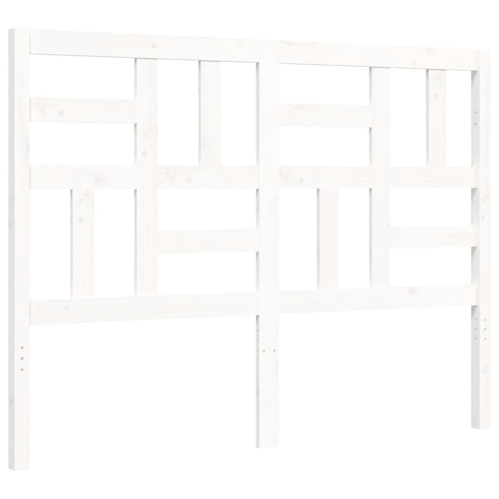 Cadre de lit sans matelas blanc 120x200 cm bois massif - XIOS