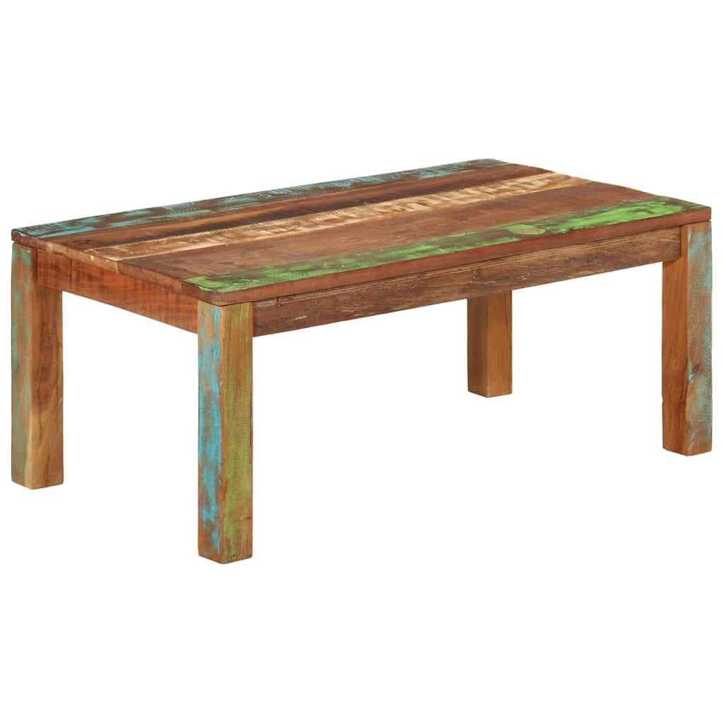 Table basse 110x55x40 cm bois de récupération massif