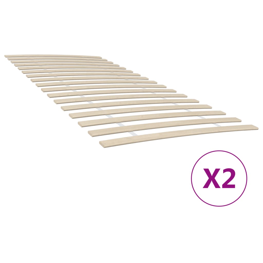 Lattes de rechange pour sommier avec 34 lattes, 2 pièces, 90 x 200 cm - XIOS