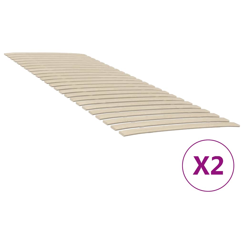 Lattes de rechange pour sommier avec 48 lattes, 2 pièces, 80 x 200 cm - XIOS