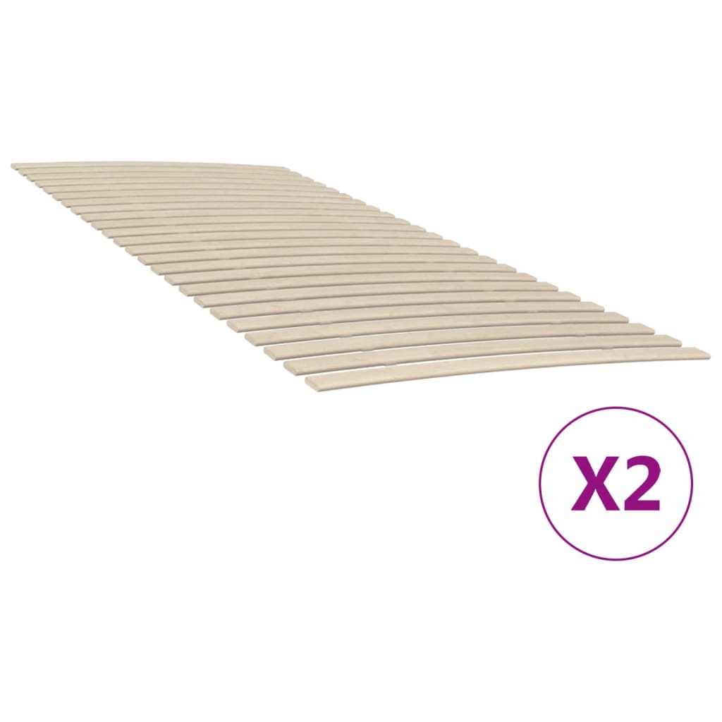 Lattes de rechange pour sommier avec 48 lattes, 2 pièces, 100 x 200 cm - XIOS
