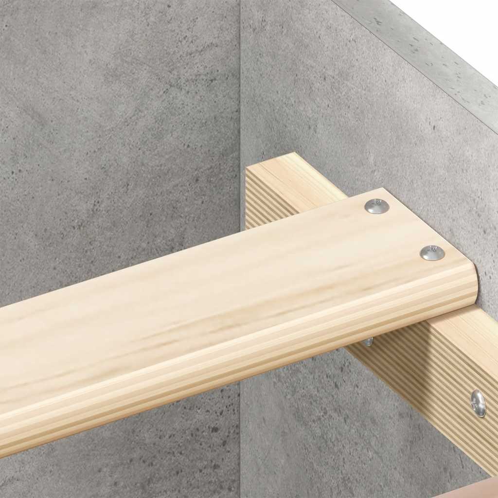 Cadre de lit sans matelas gris béton 90x200 cm - XIOS