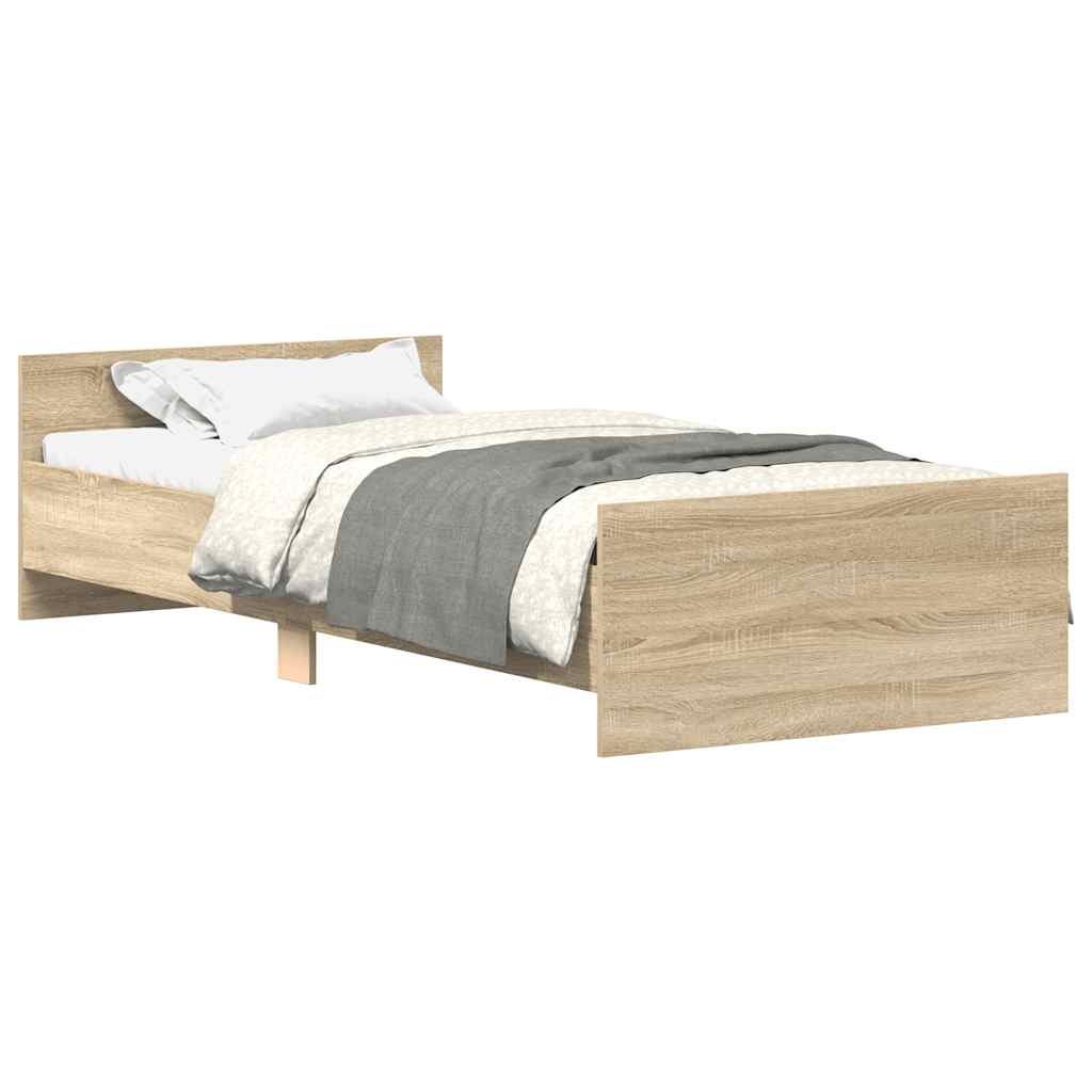 Cadre de lit sans matelas chêne sonoma 90x190 cm - XIOS