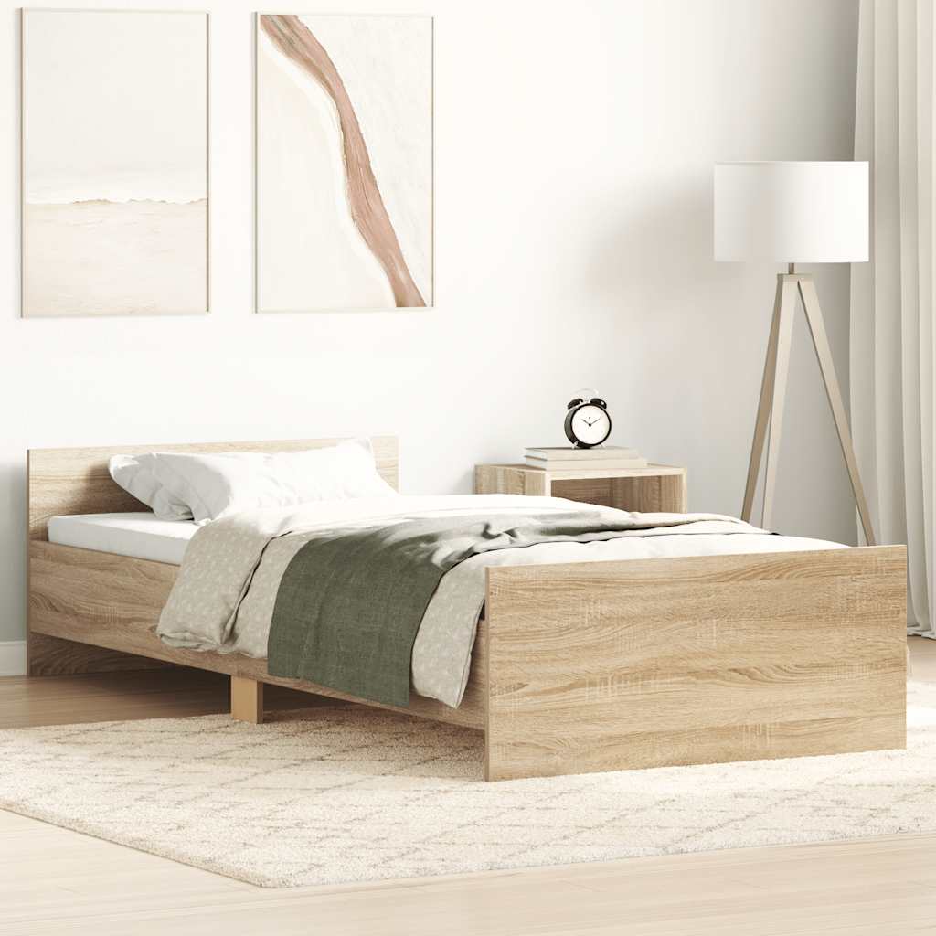 Cadre de lit sans matelas chêne sonoma 90x190 cm - XIOS