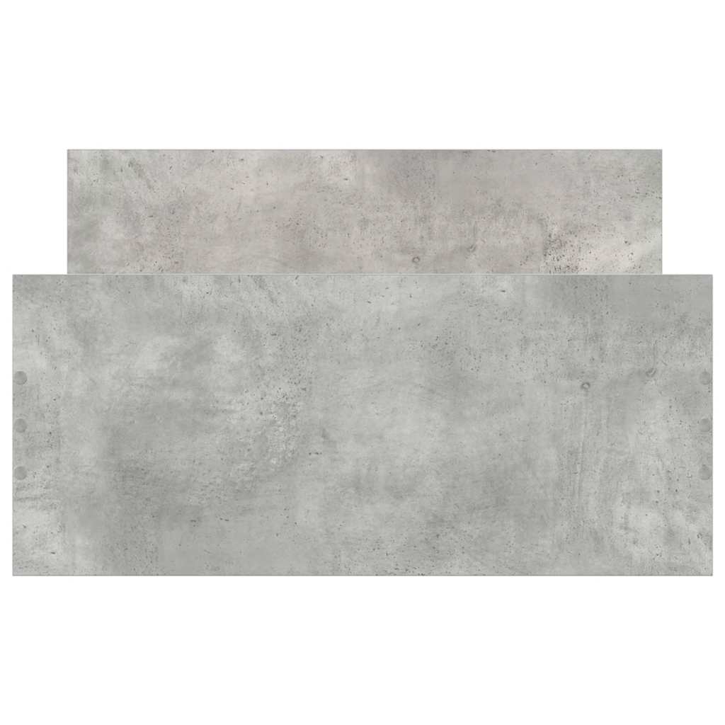 Cadre de lit sans matelas gris béton 90x190 cm - XIOS