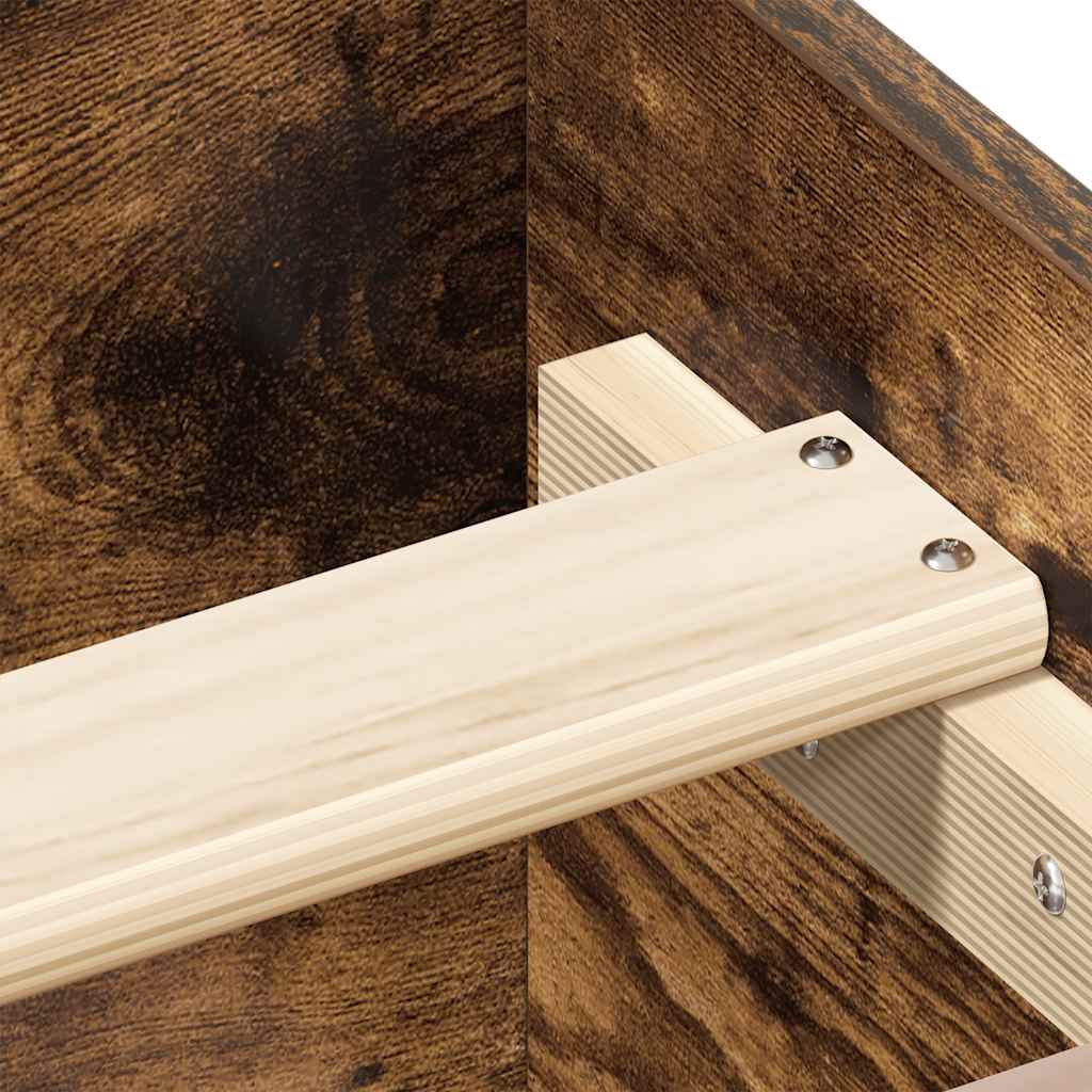 Cadre de lit sans matelas chêne fumé 90x190cm bois d'ingénierie - XIOS