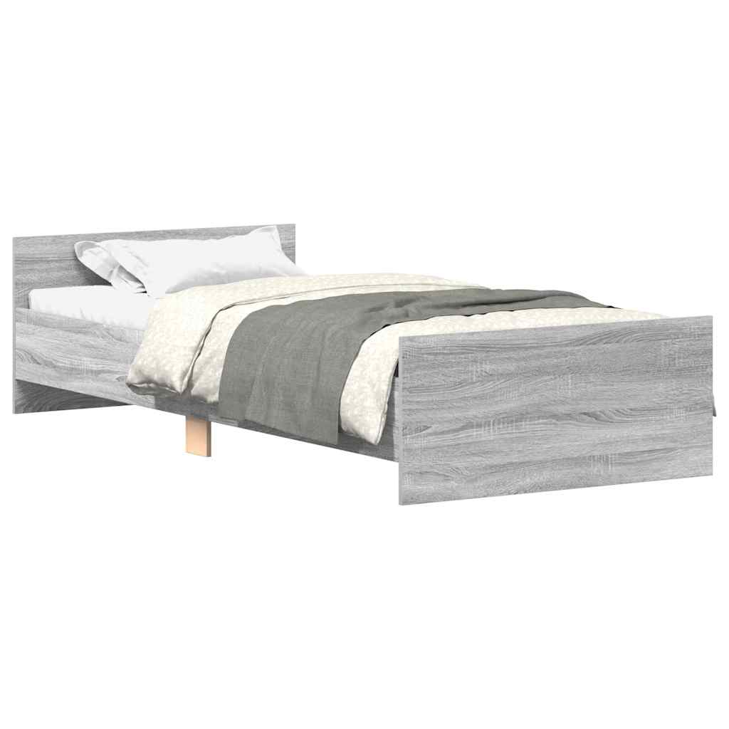 Cadre de lit sans matelas sonoma gris 90x190 cm - XIOS