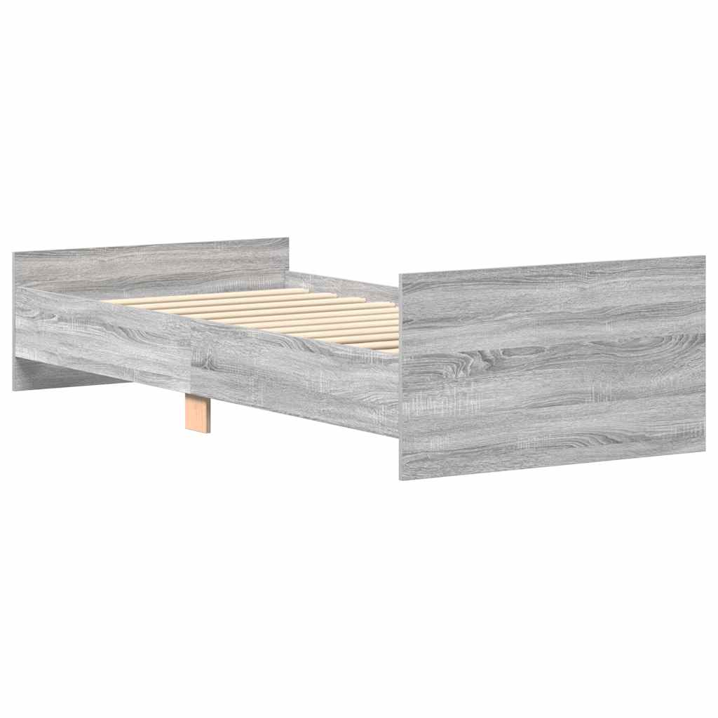 Cadre de lit sans matelas sonoma gris 75x190 cm - XIOS