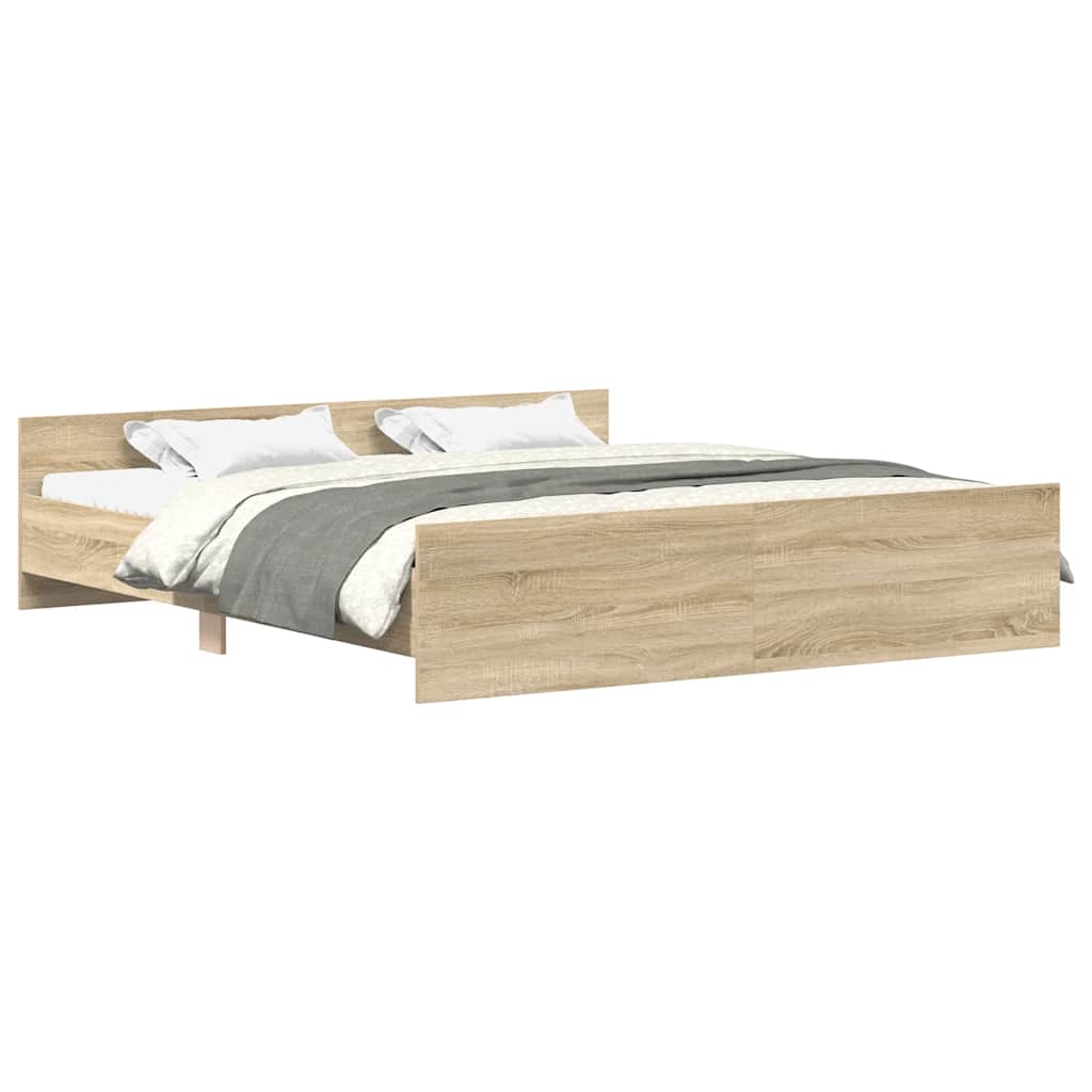 Cadre de lit sans matelas chêne sonoma 200x200 cm - XIOS