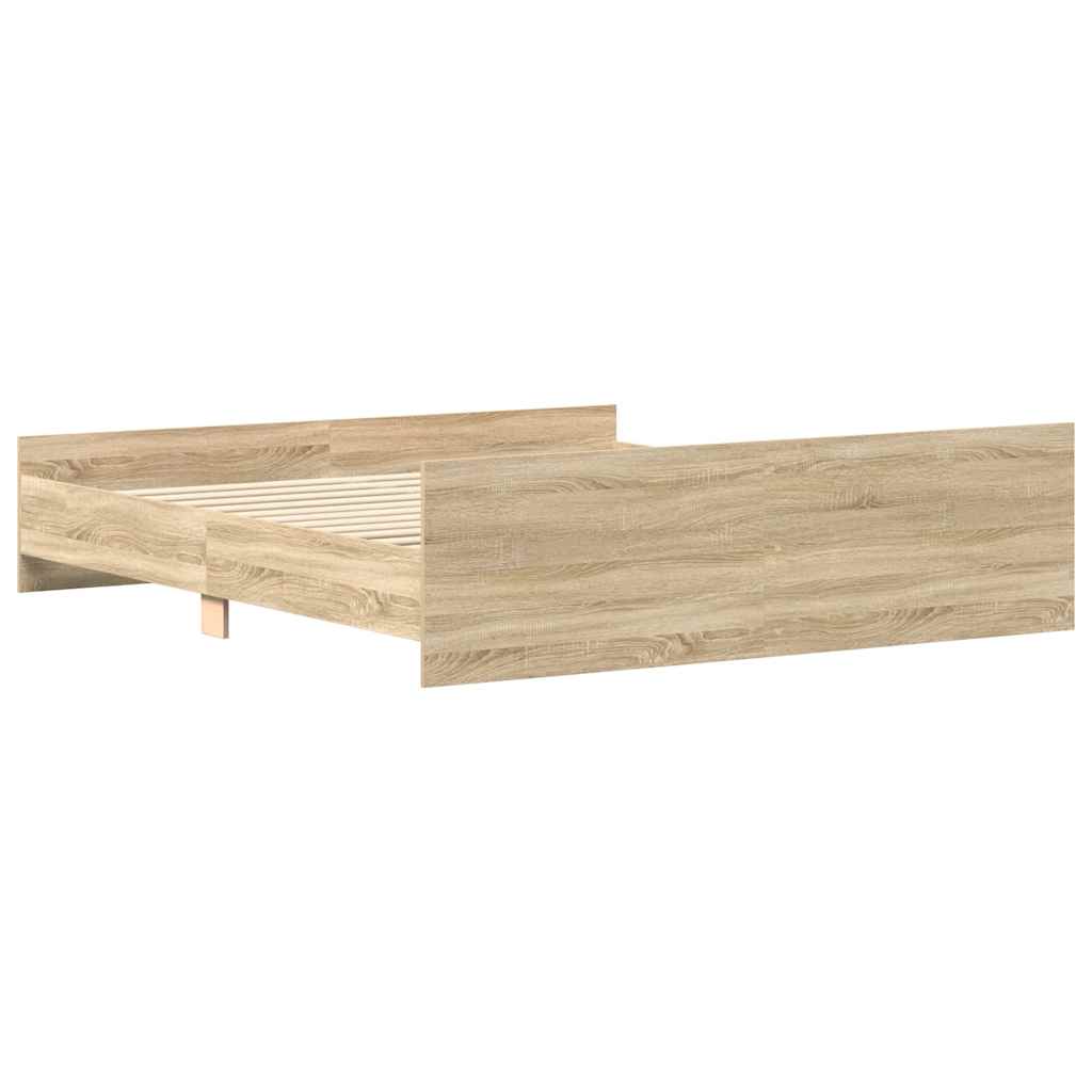 Cadre de lit sans matelas chêne sonoma 200x200 cm - XIOS