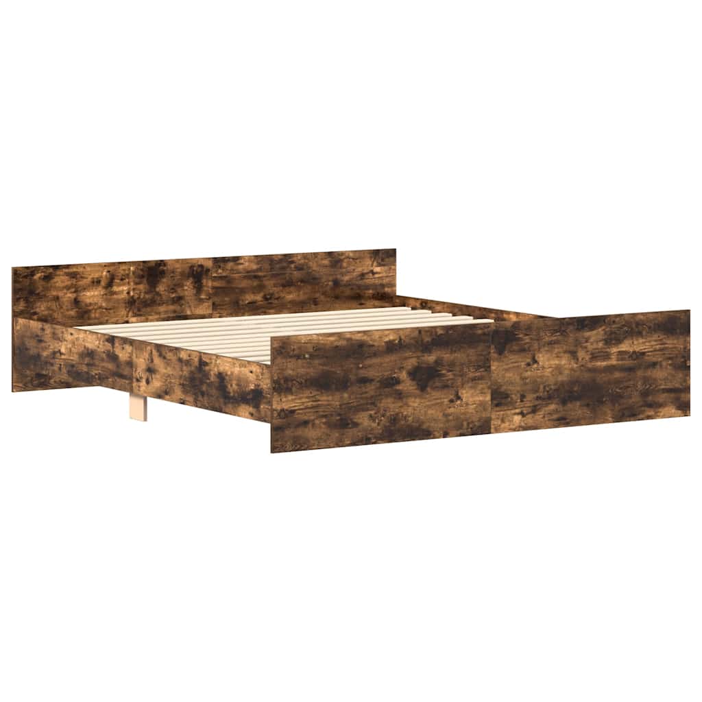 Cadre de lit sans matelas chêne fumé 200x200 cm - XIOS