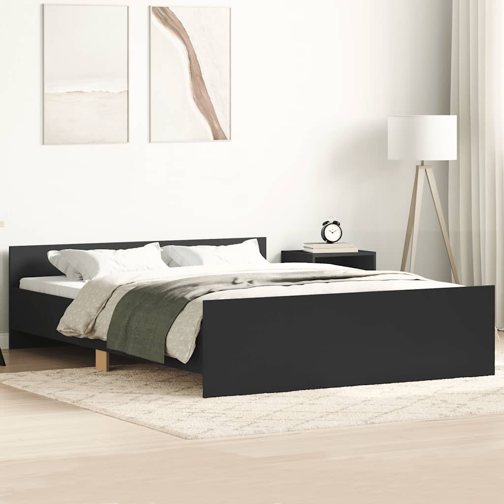 Cadre de lit sans matelas noir 120x200 cm - XIOS